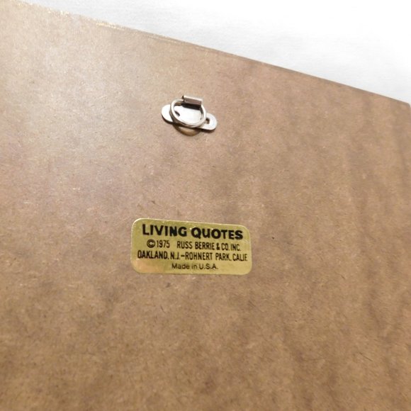 Vintage Russ Berrie Living Quotes Train Plaque 1975 - Picture 5 of 7